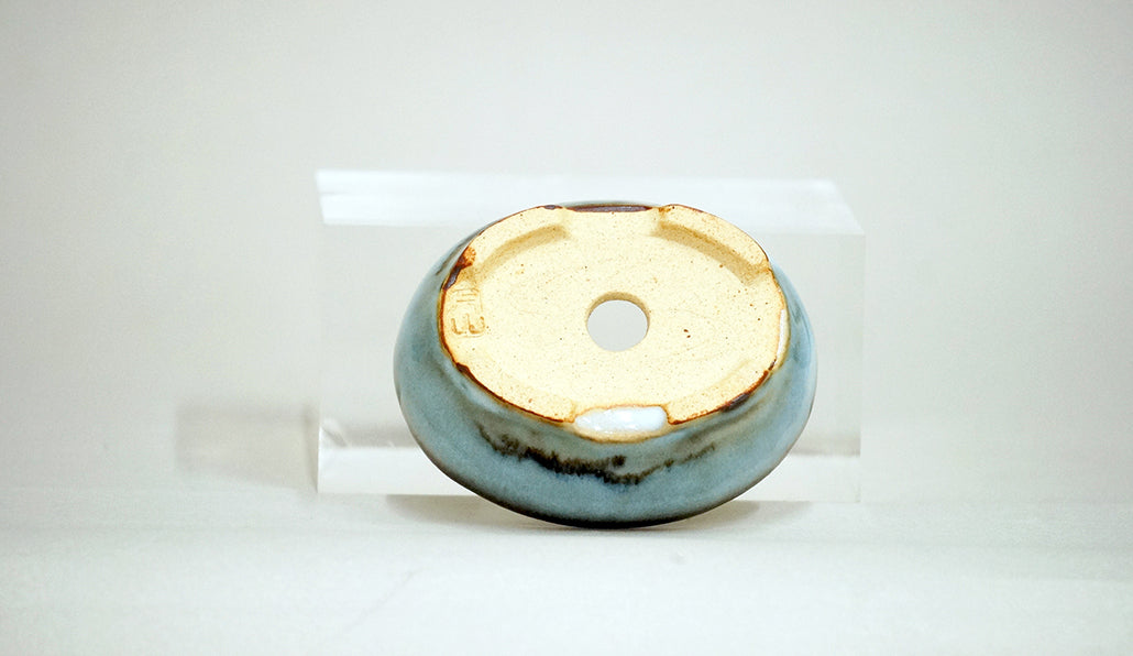 山並みと月の小判鉢 月山 7.5cm JG411