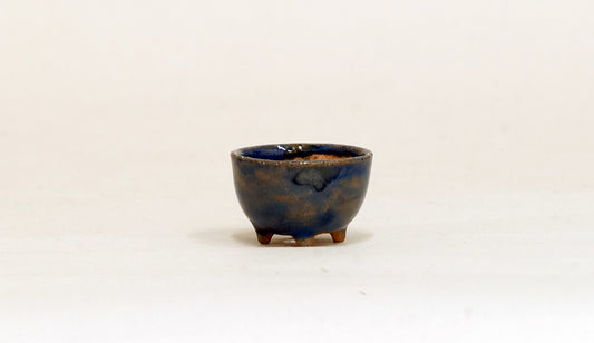 藍色の丸鉢 みさき圭 3.4cm K034