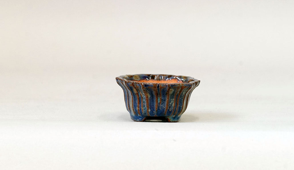 パープルの輪花鉢 みさき圭 5cm K040