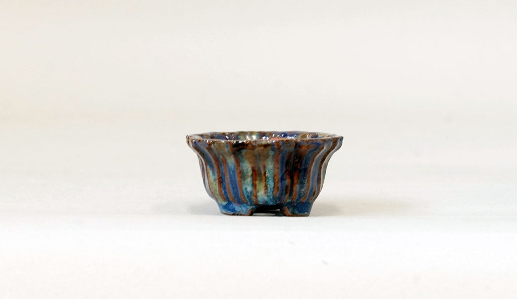 パープルの輪花鉢 みさき圭 5cm K040