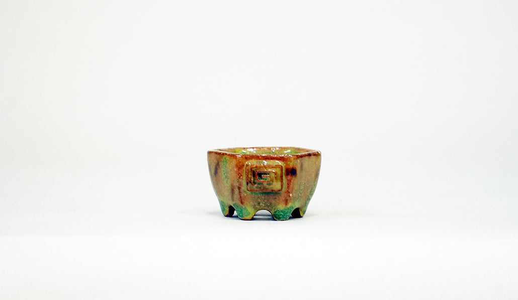 雷紋の六角鉢 みさき圭 3.7cm K051