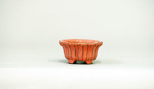 ピンクの輪花鉢 みさき圭 5cm K056