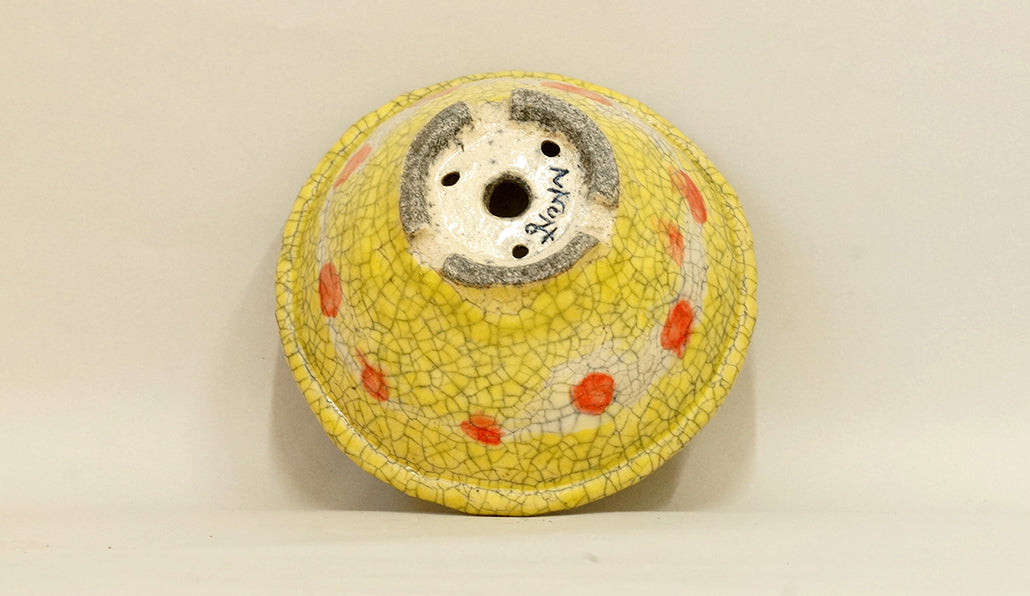 目玉焼き模様の丸鉢 てるみ 15cm T044