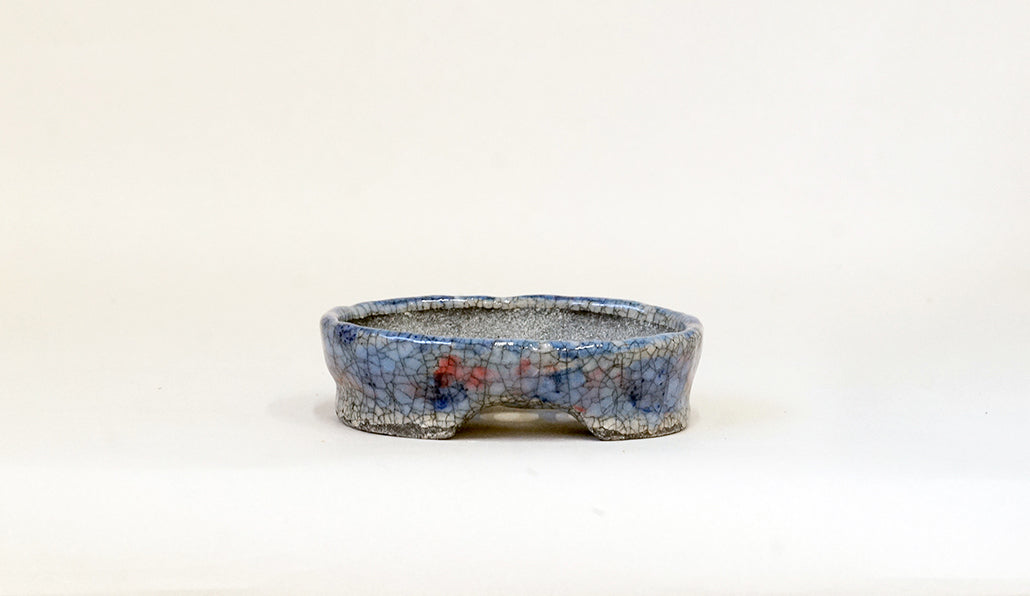 すみれ色の小判鉢 てるみ 10.8cm T071