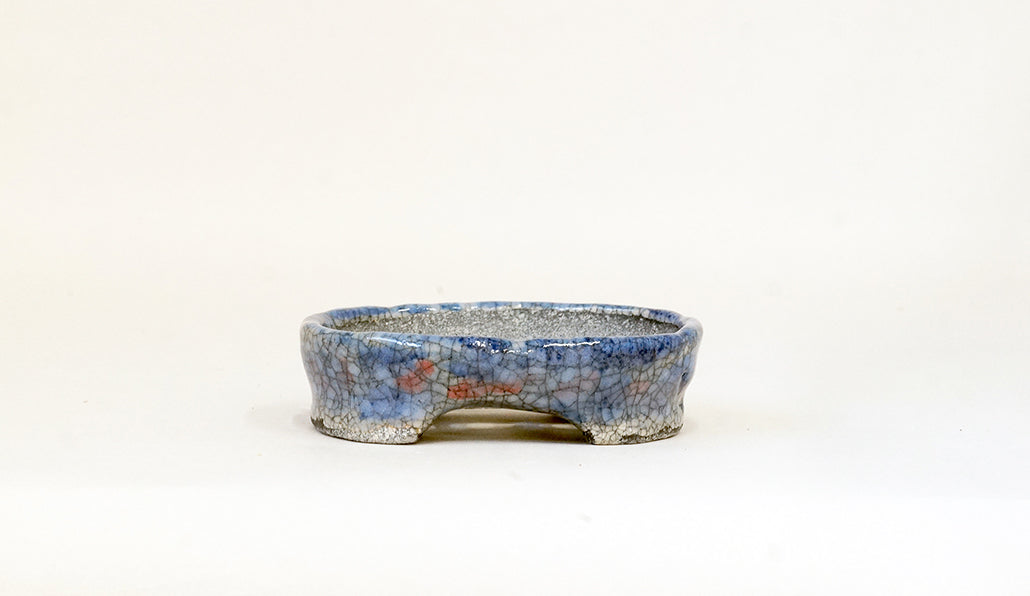 すみれ色の小判鉢 てるみ 10.8cm T071