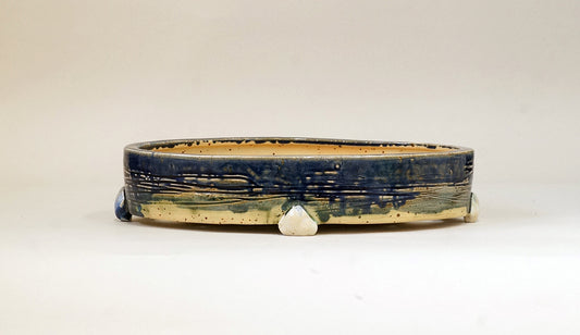 貝の脚付楕円鉢 ホルビラ 22.5cm TH011