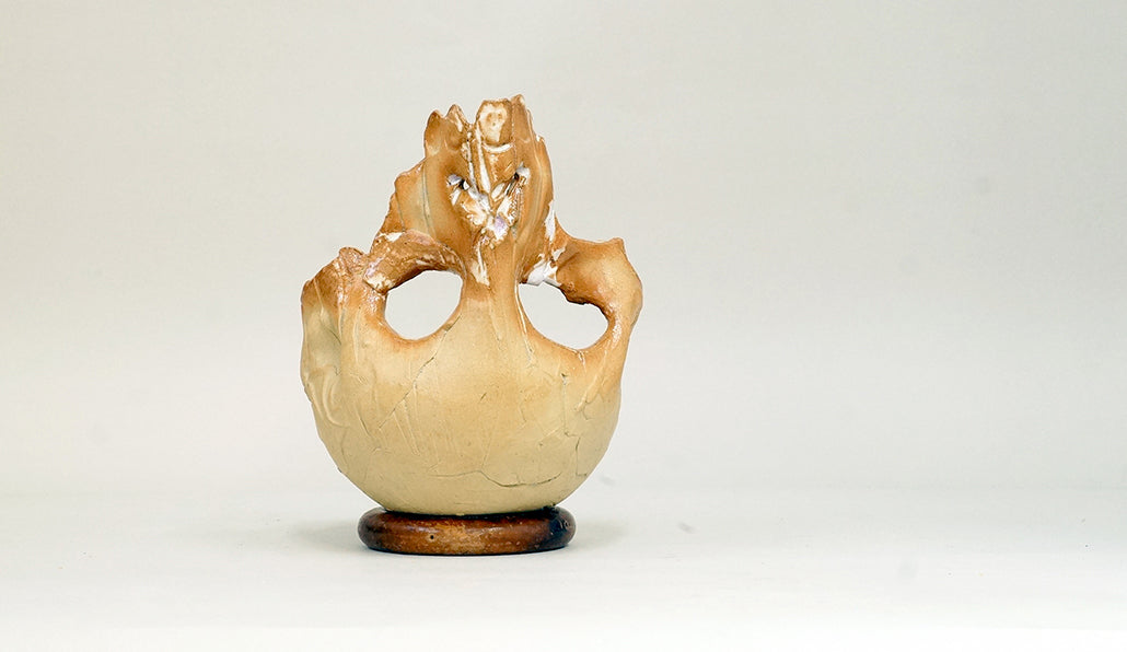 スウェーデンの髑髏鉢 丸輪スタンド付 ホルビラ TH015