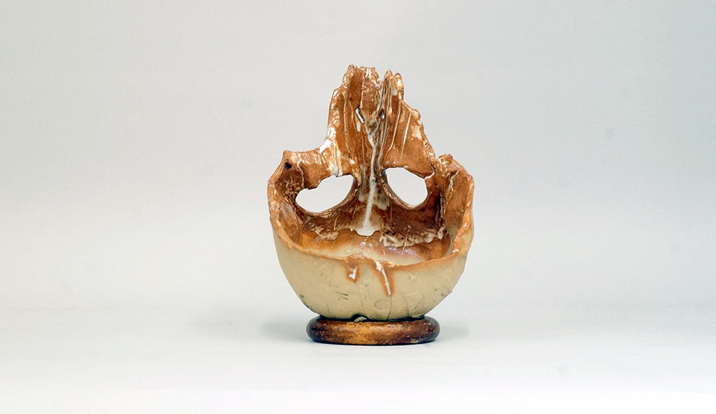 スウェーデンの髑髏鉢 丸輪スタンド付 ホルビラ TH015