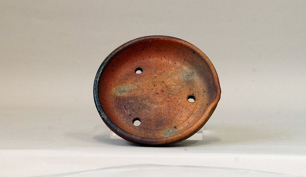 工芸品 taturou.825 盆栽鉢ストアゆきもの｜盆栽鉢｜陶滋｜鋲打ち浅丸鉢