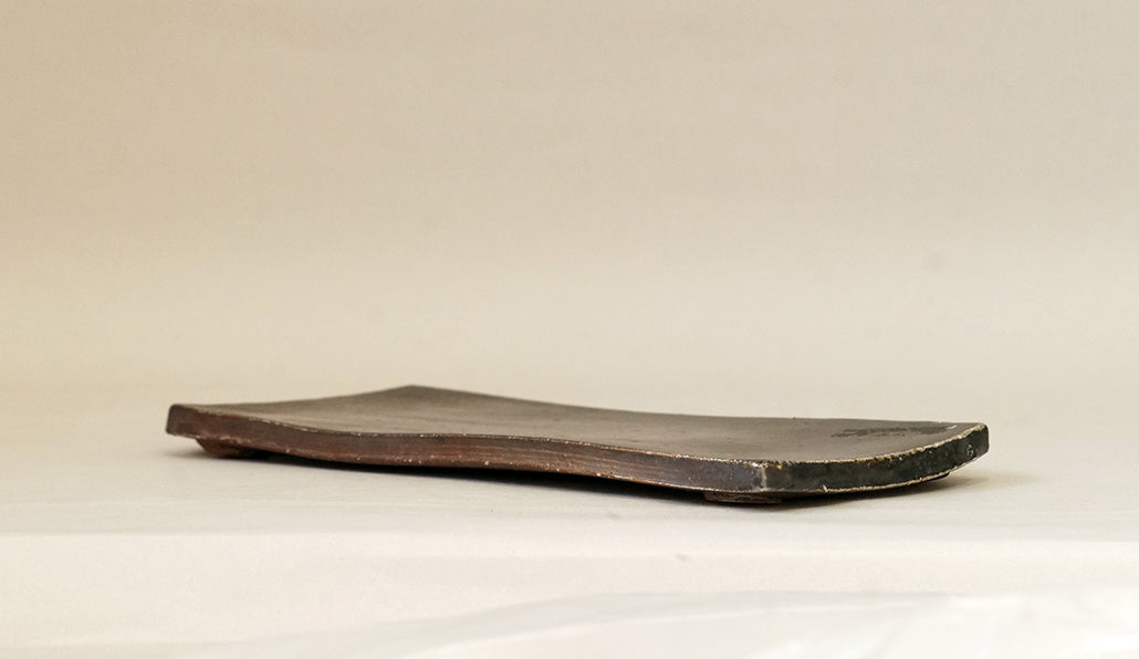 盆栽鉢　時代 焼き締め 手捻り 銘有り 骨董店 信楽焼焼締窯変鉢（正方型） | 盆栽、盆栽書籍、盆栽鉢の通販