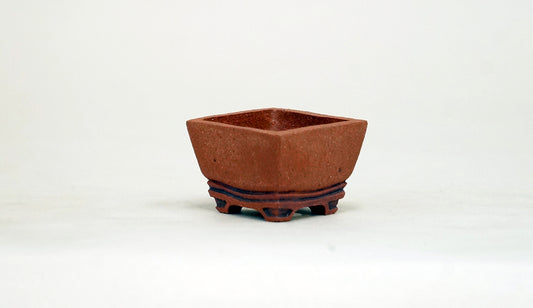 二本線の正方鉢 コブ 3.5cm KB021