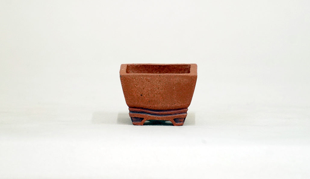 二本線の正方鉢 コブ 3.5cm KB021