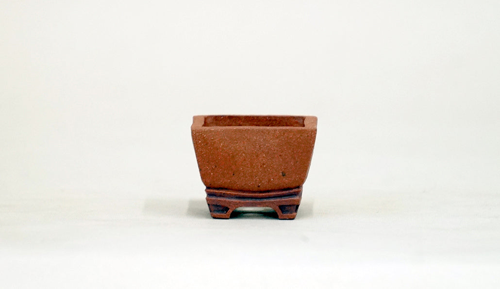 二本線の正方鉢 コブ 3.5cm KB021