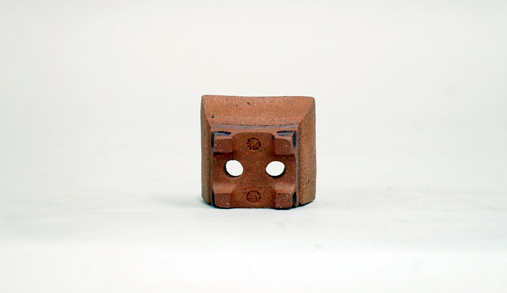 二本線の正方鉢 コブ 3.5cm KB021