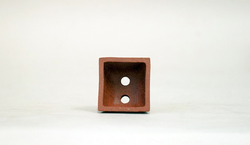 二本線の正方鉢 コブ 3.5cm KB021