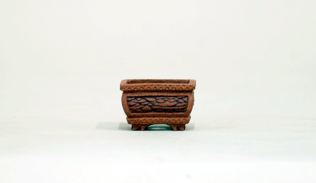 ウロコ模様の長方鉢 コブ 3.3cm KB022