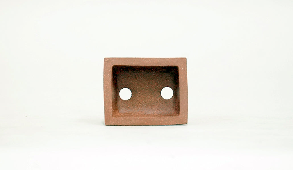 ねじれた縄目の長方鉢 コブ 3.3cm KB027