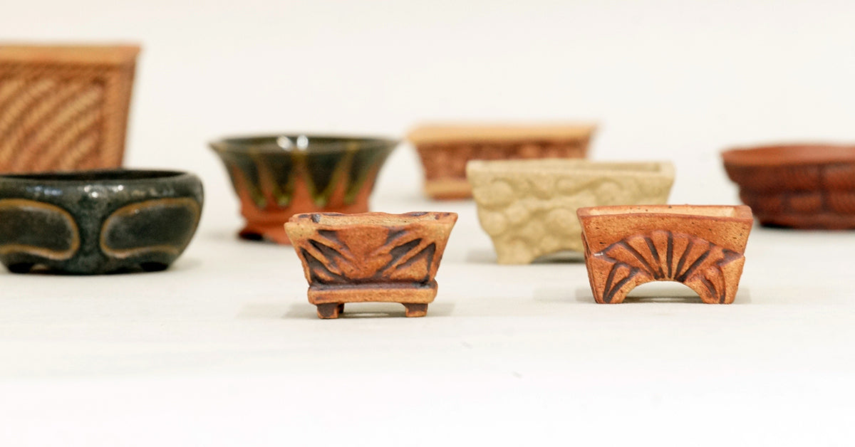 盆栽鉢 ミニ盆栽 鉢 豆盆栽 骨董品 陶芸品 円形 豆盆栽・盆栽鉢・植木鉢・ミニサイズ・13点セット・No.231013-20